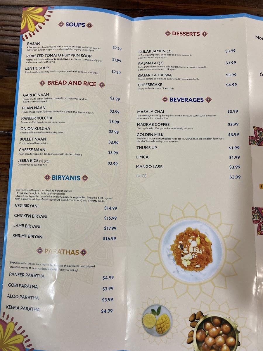Menu - Bibi's Tiffin photo 3